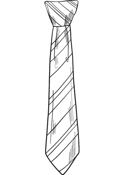 Striped Tie coloring page image