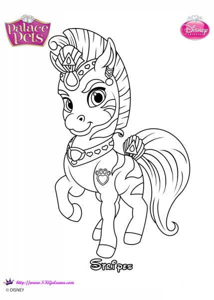 Stripes the Zebra Princesss coloring page image