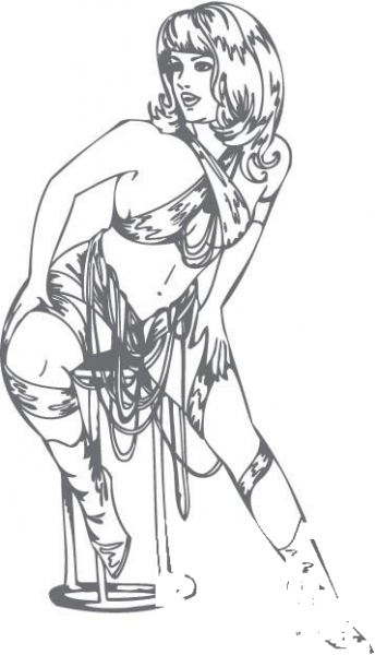 Striptease on a Chair coloring page image