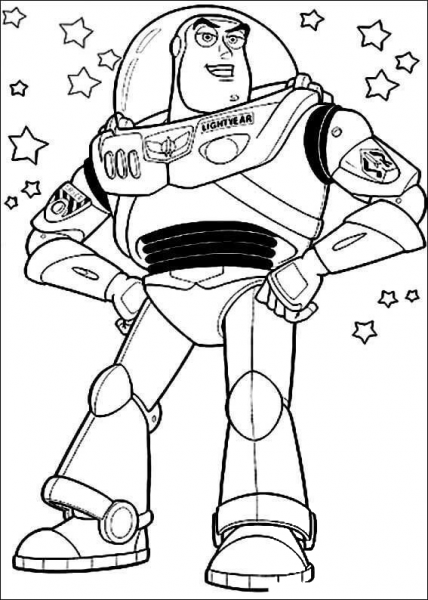 Strong Buzz Lightyear  coloring page image