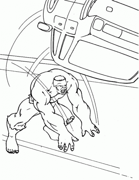 Strong Hulk coloring page image