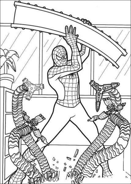 Strong Spider-man   coloring page image