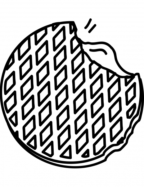 Stroopwafel coloring page image