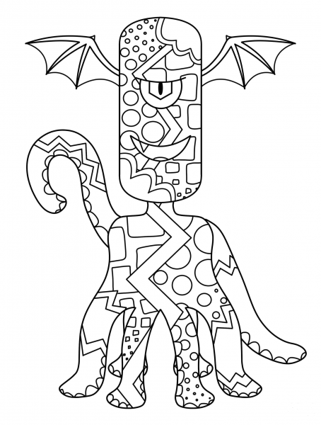 Stuart Monster coloring page image