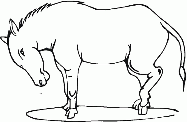 Stubborn Donkey coloring page image