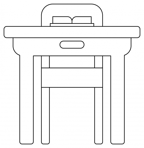 Student Desk coloring page ColouringPages