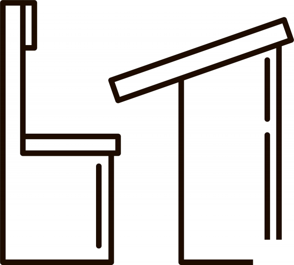 Student Desk coloring page image