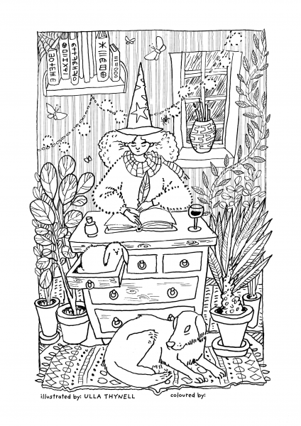 Study  coloring page image