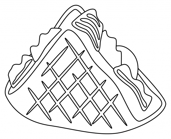 Stuffed Flatbread coloring page image