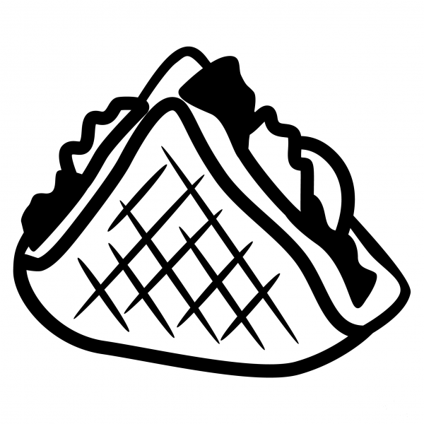 Stuffed Flatbread Emoji coloring page image