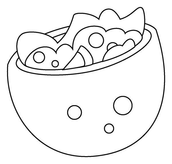 Stuffed Flatbread Emoji coloring page image