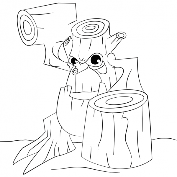 Stump Smash Skylander coloring page image