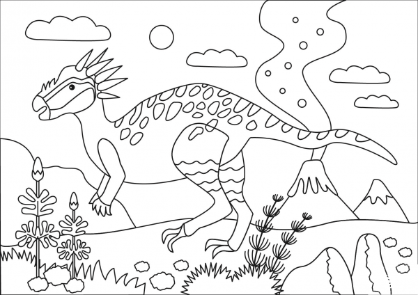 Stygimoloch coloring page image