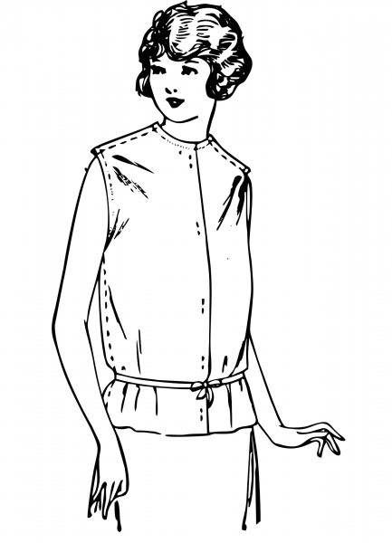Stylish Lady coloring page image
