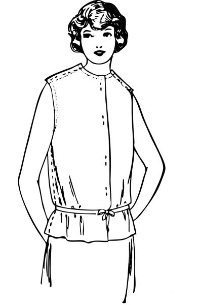 Stylish Lady coloring page image