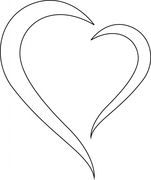 Stylized Heart coloring page image