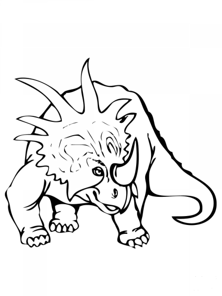Styracosaurus Dinosaur coloring page image