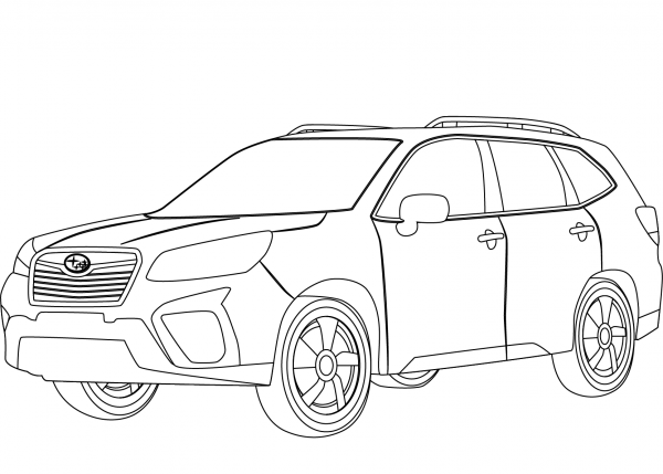 Subaru Forester coloring page image