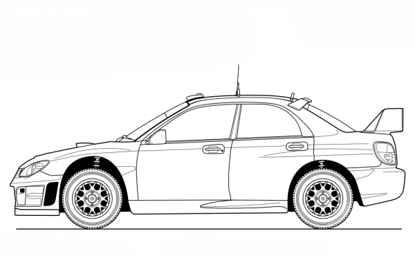 Subaru Impreza coloring page image
