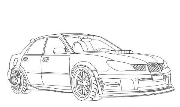 Subaru Impreza WRX STI coloring page - ColouringPages