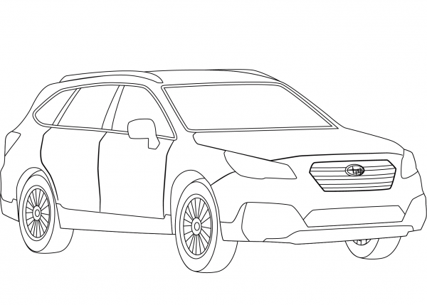 Subaru Outback coloring page image