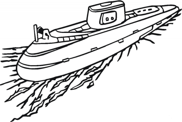 Submarine  coloring page image