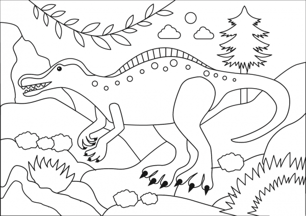Suchomimus coloring page image