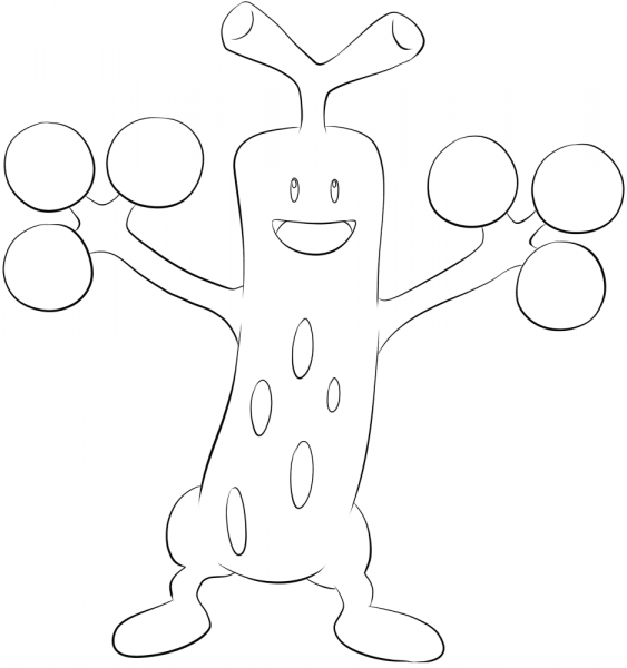 Sudowoodo coloring page image