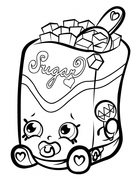 Sugar Lump Shopkin coloring page image