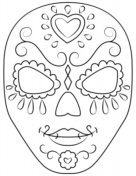 Sugar Skull coloring page image