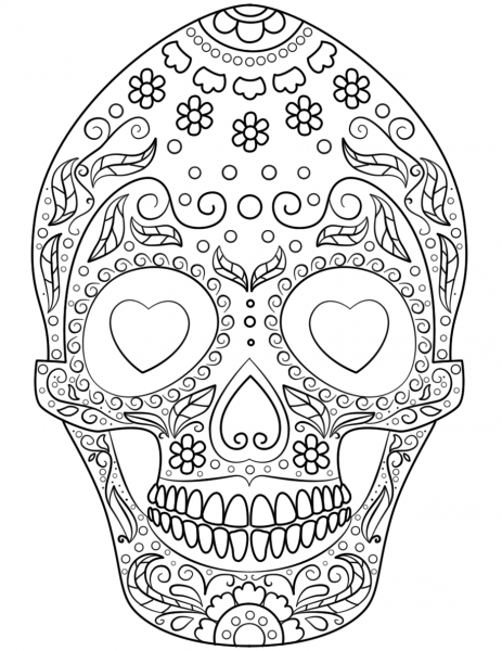 Sugar Skull coloring page image