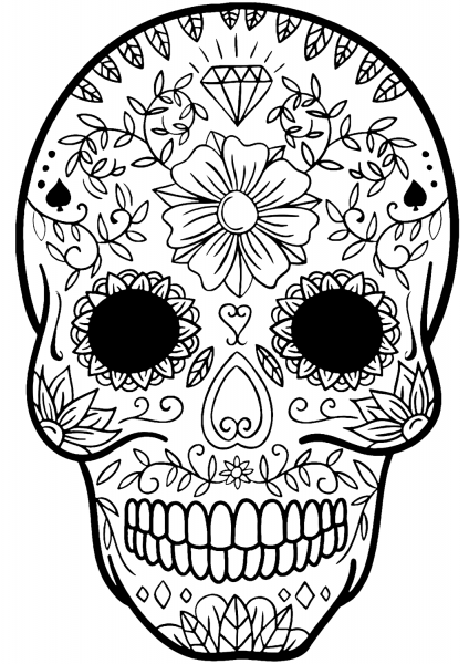 Sugar Skull coloring page image