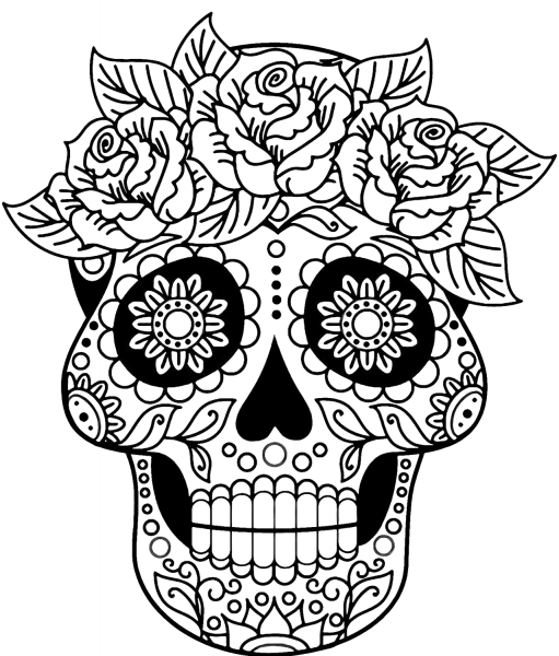 Sugar Skull coloring page image