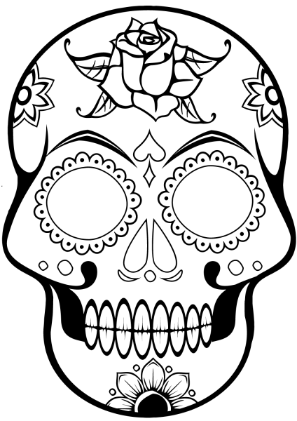 Sugar Skull coloring page image