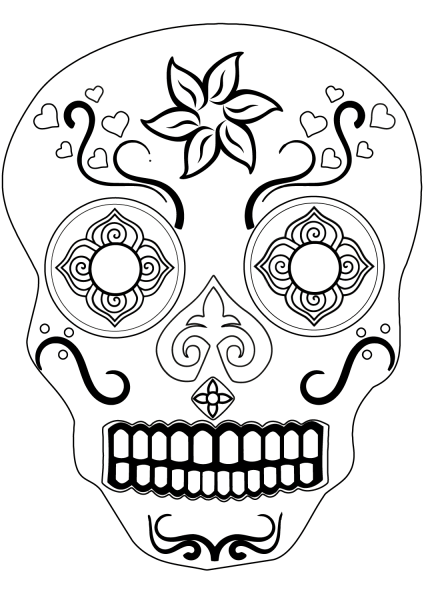 Sugar Skull coloring page image