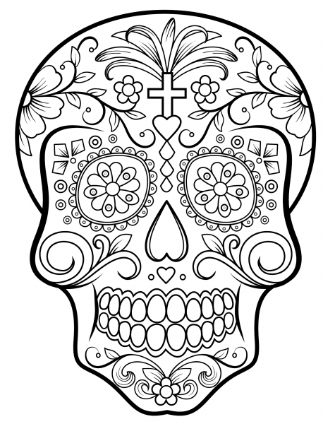 Sugar Skull coloring page image