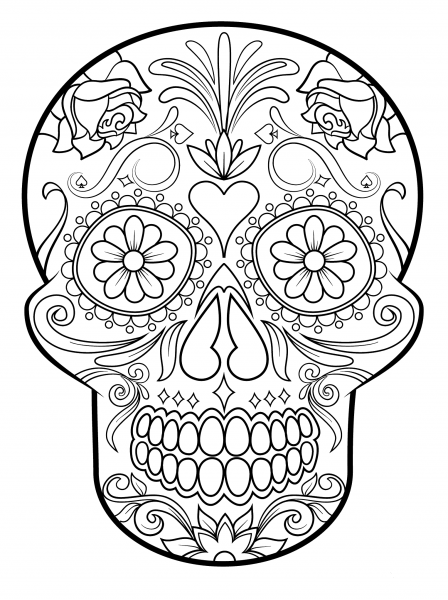 Sugar Skull coloring page image