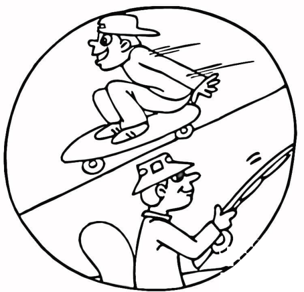 Summer Activities  coloring page image