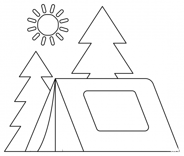 Summer Camp coloring page image