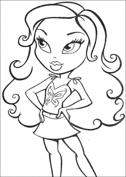 Summer fashion coloring page image