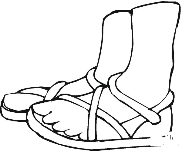 Summer Shoes  coloring page image