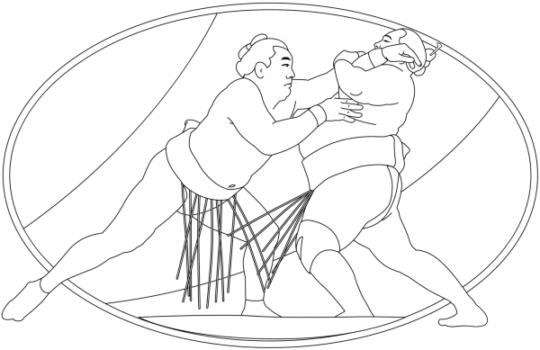 Sumo coloring page image