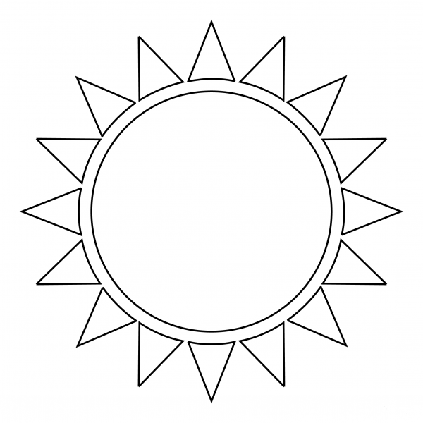 Sun coloring page image