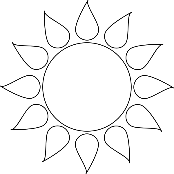 Sun coloring page image
