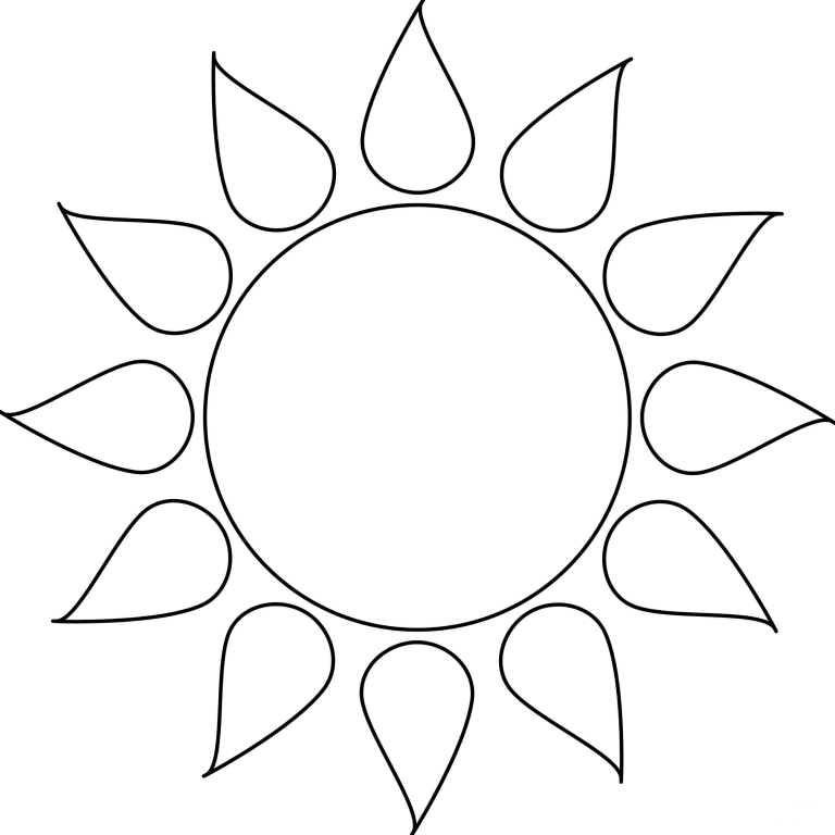 Sun coloring page - ColouringPages