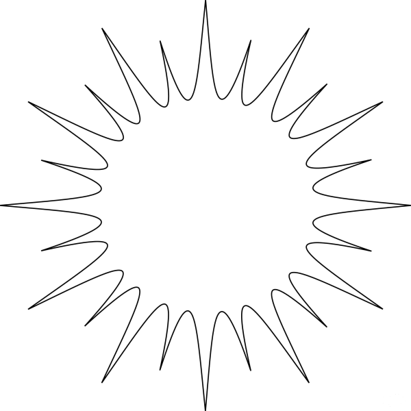 Sun coloring page image