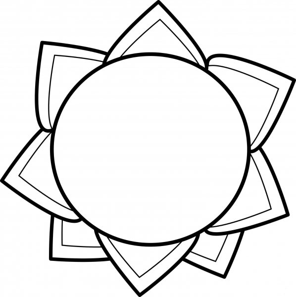 Sun coloring page image