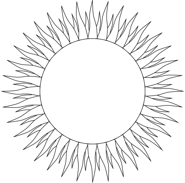Sun coloring page image