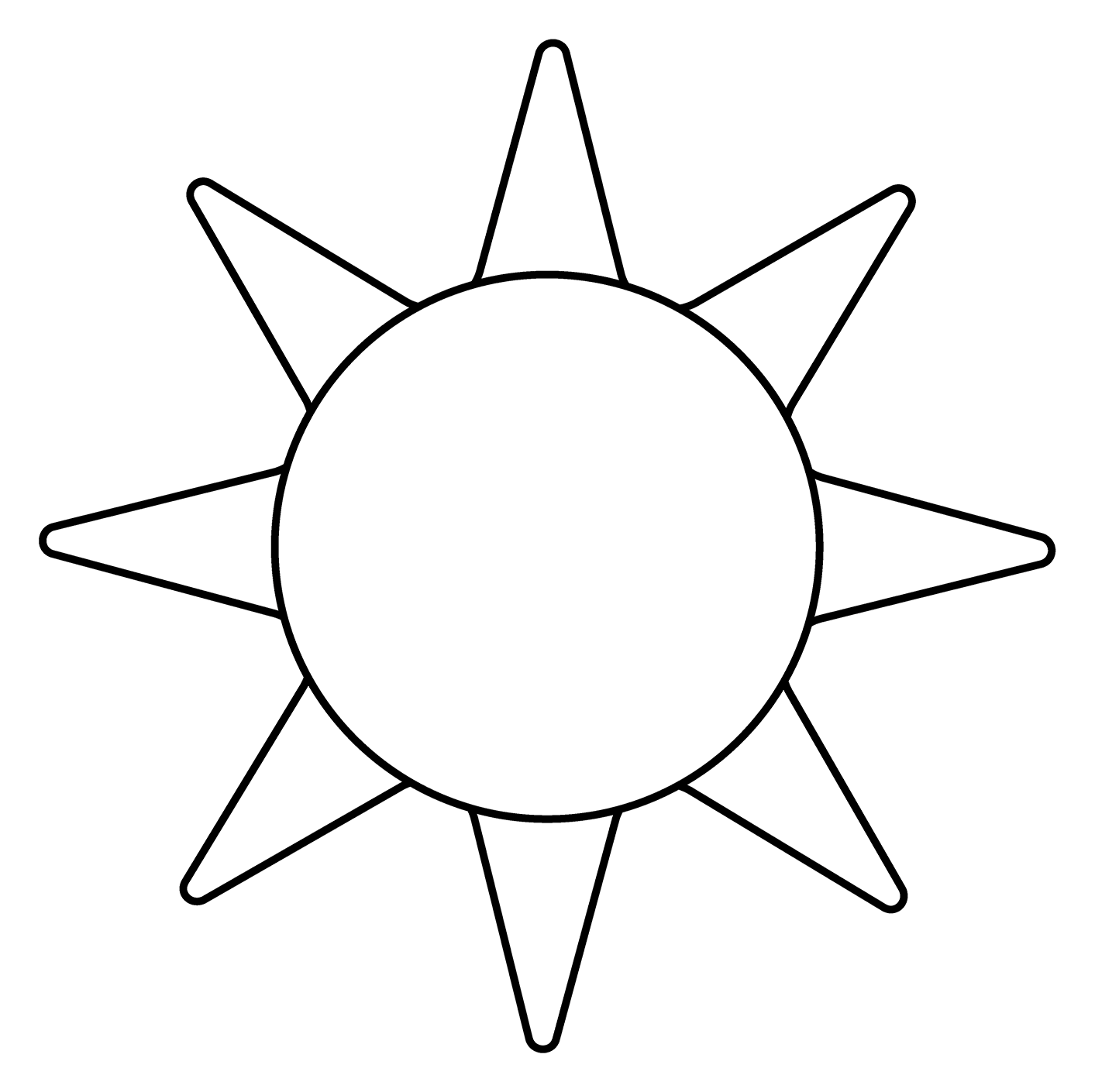 Sun Emoji coloring page - ColouringPages