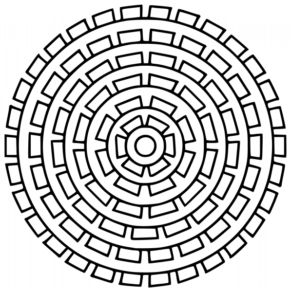 Sun Mandala coloring page image